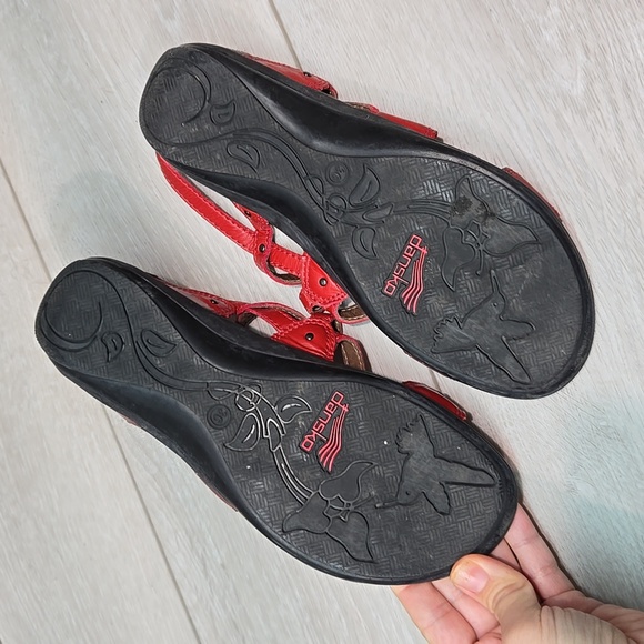 Dansko Women Jolie Red Strappy Leather Sandals Shoes Sz 36/6-6.5 - Picture 10 of 12